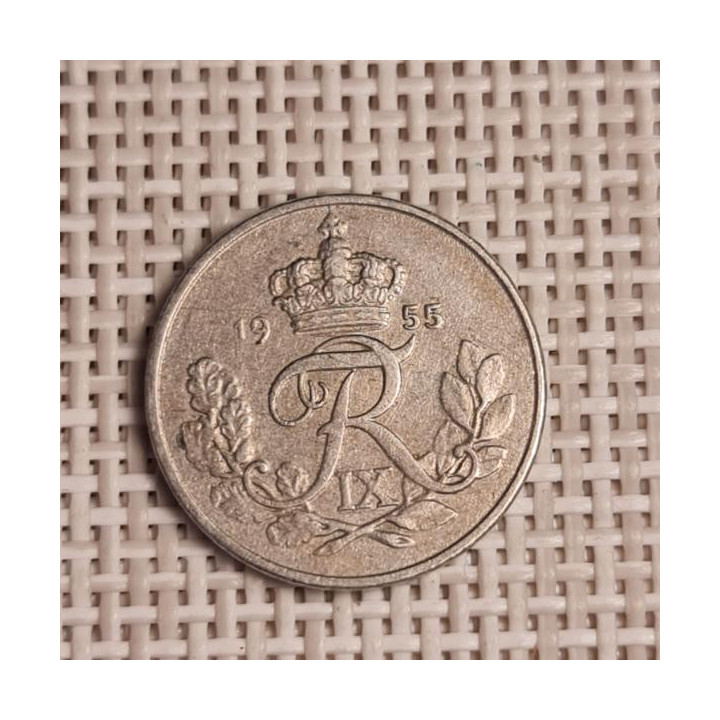 Denmark 10 Øre 1955 KM-841 VF