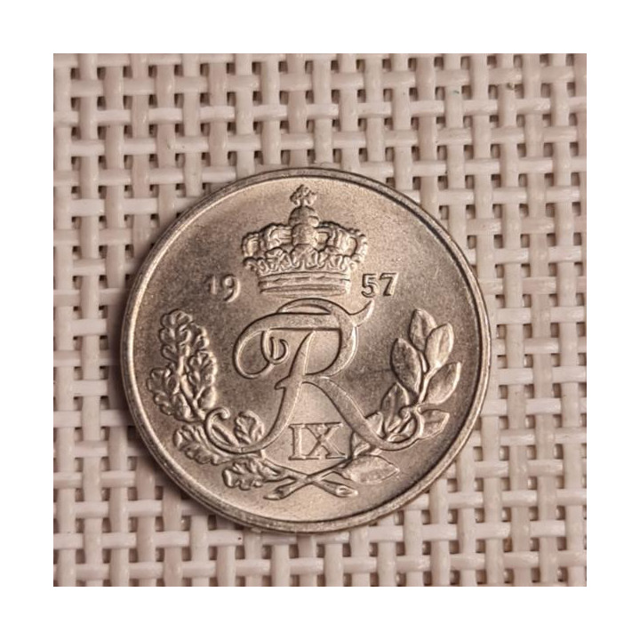 Denmark 10 Øre 1957 KM-841 VF