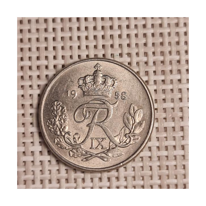 Denmark 10 Øre 1958 KM-841 VF