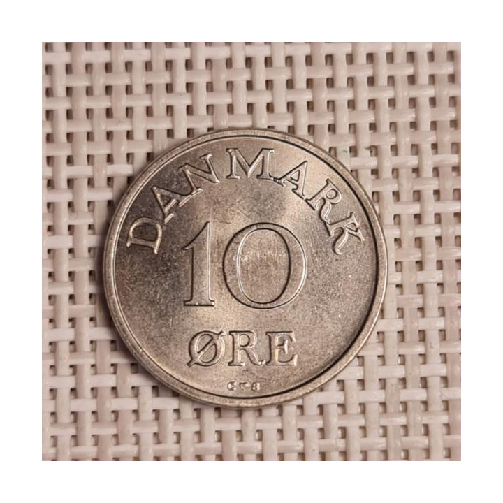 Denmark 10 Øre 1960 KM-841 VF