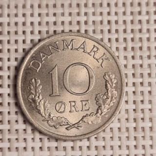 Denmark 10 Øre 1960 KM-849 VF