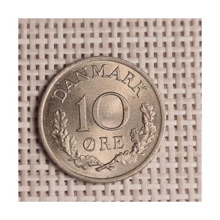 Denmark 10 Øre 1960 KM-849 VF