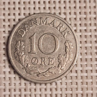 Denmark 10 Øre 1961 KM-849 VF