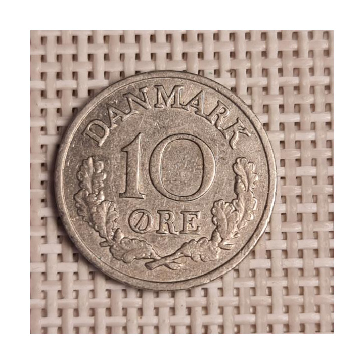 Denmark 10 Øre 1961 KM-849 VF