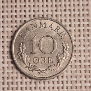 Denmark 10 Øre 1962 KM-849 VF
