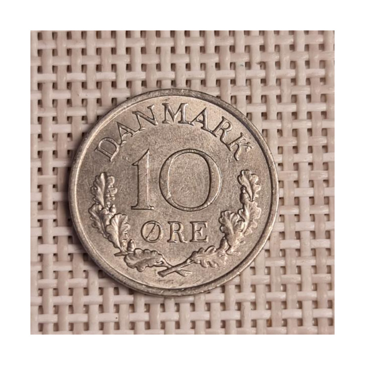 Denmark 10 Øre 1962 KM-849 VF