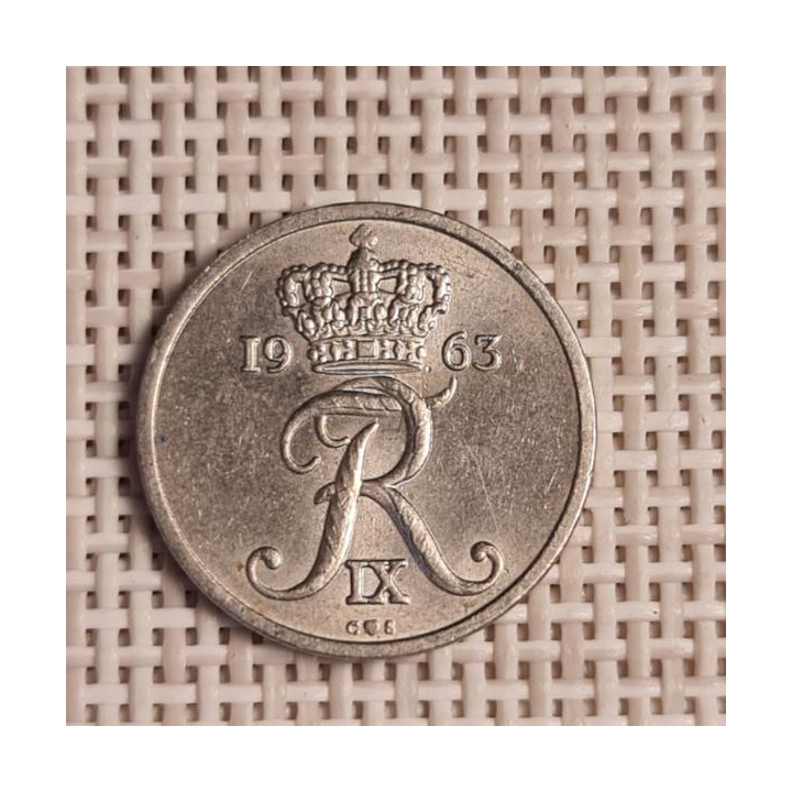 Denmark 10 Øre 1963 KM-849 VF
