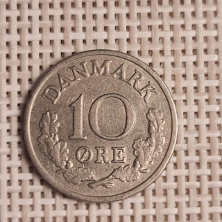 Denmark 10 Øre 1965 KM-849 VF
