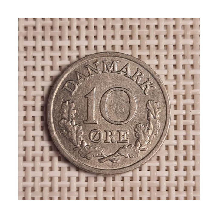Denmark 10 Øre 1966 KM-849 VF