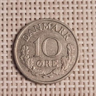 Denmark 10 Øre 1967 KM-849 VF