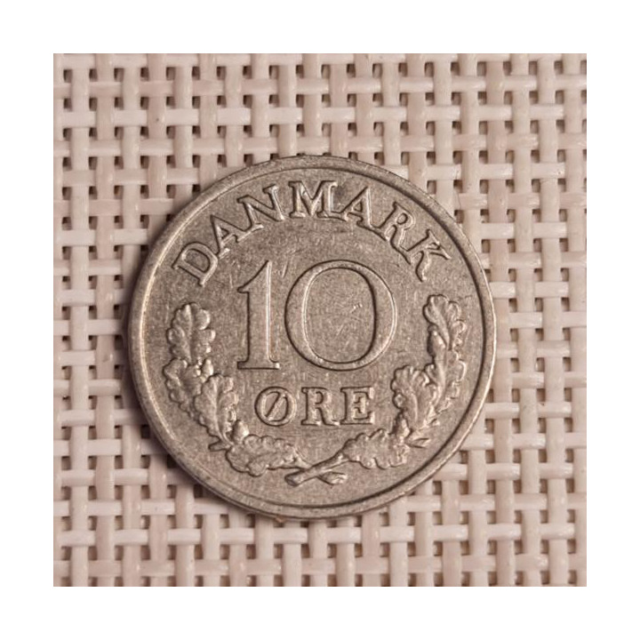 Denmark 10 Øre 1967 KM-849 VF