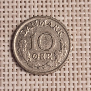 Denmark 10 Øre 1967 KM-849 VF