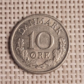 Denmark 10 Øre 1968 KM-849 VF