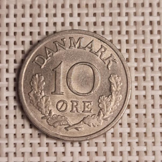 Denmark 10 Øre 1969 KM-849 VF