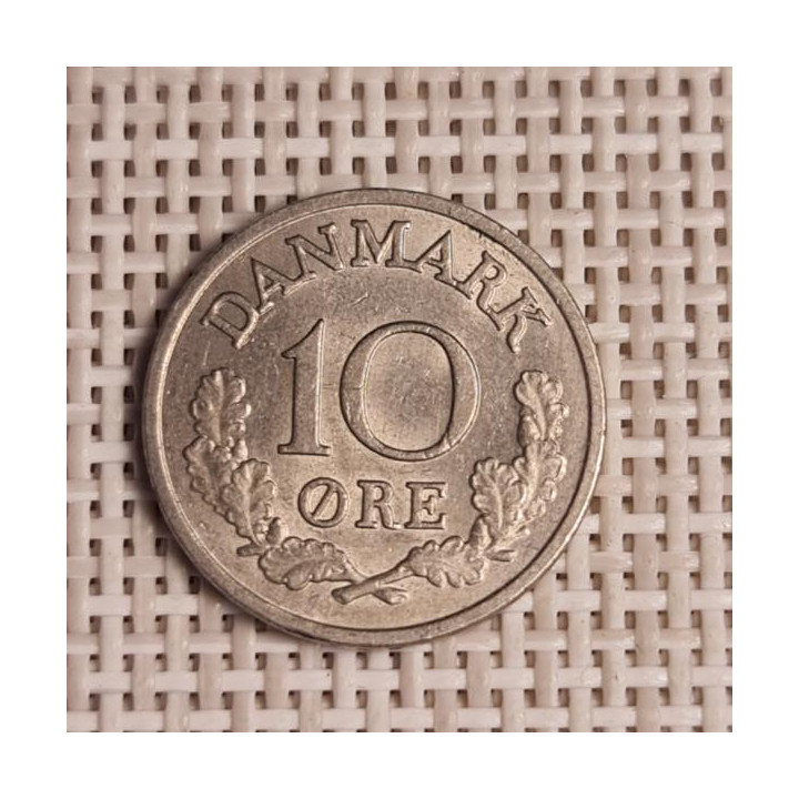 Denmark 10 Øre 1969 KM-849 VF