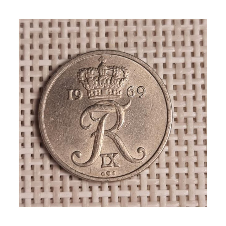 Denmark 10 Øre 1969 KM-849 VF