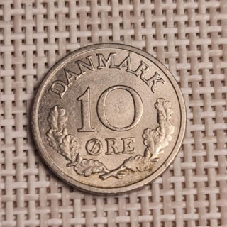 Denmark 10 Øre 1970 KM-849 VF