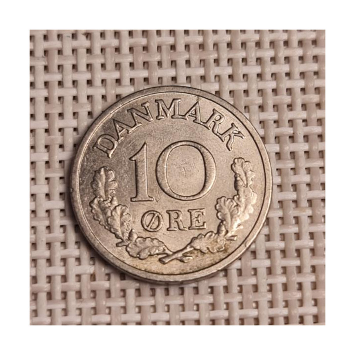 Denmark 10 Øre 1970 KM-849 VF