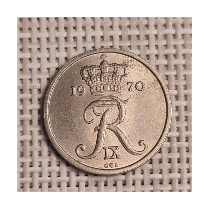 Denmark 10 Øre 1970 KM-849 VF