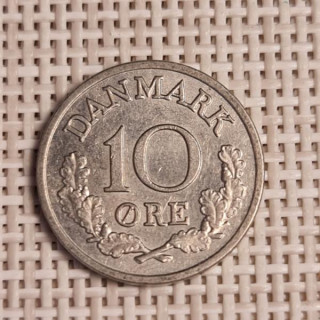 Denmark 10 Øre 1971 KM-849 VF