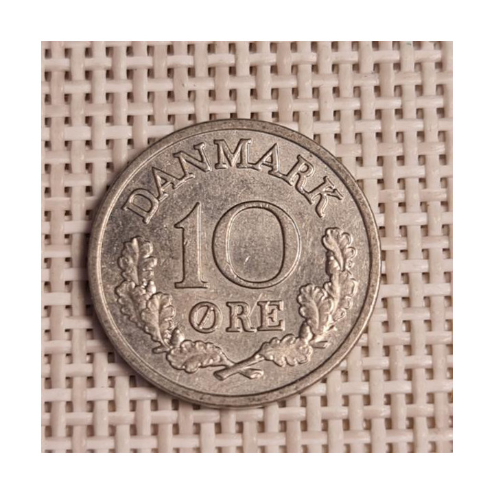 Denmark 10 Øre 1971 KM-849 VF