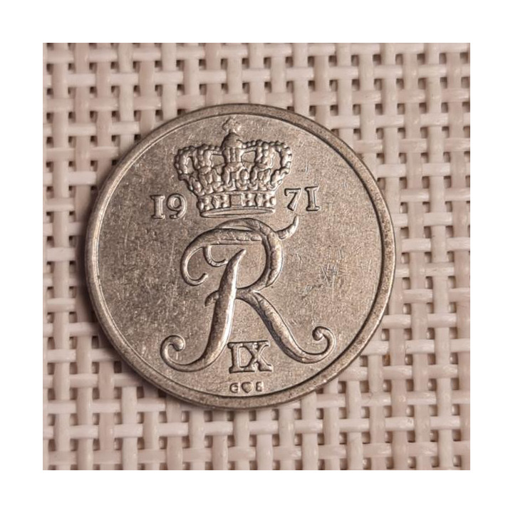 Denmark 10 Øre 1971 KM-849 VF
