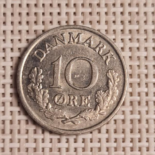 Denmark 10 Øre 1972 KM-849 VF