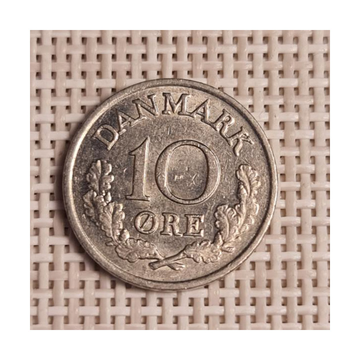 Denmark 10 Øre 1972 KM-849 VF