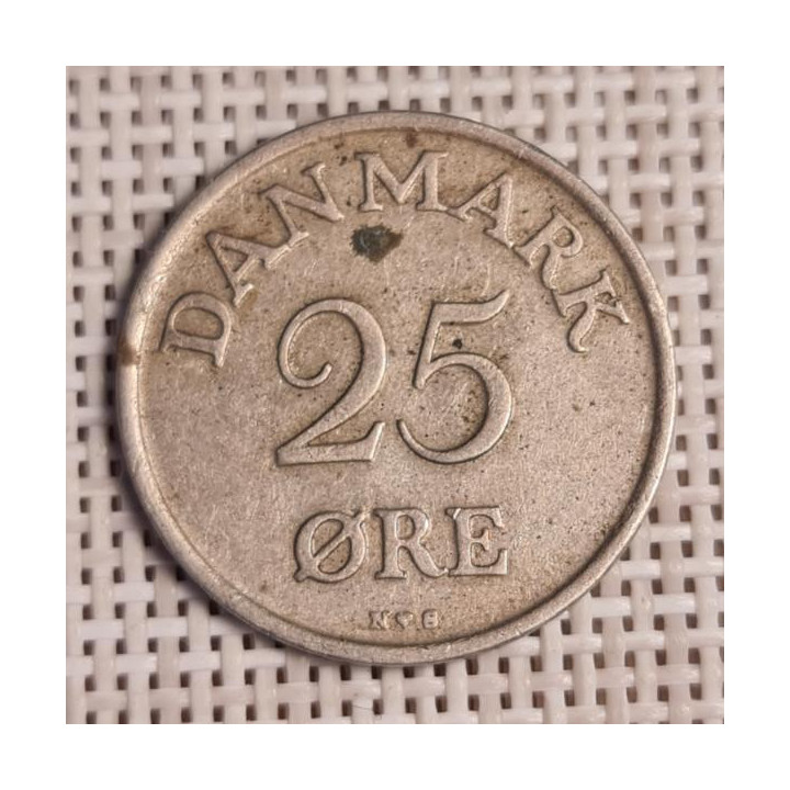 Denmark 25 Øre 1948 KM-842 VF