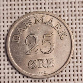 Denmark 25 Øre 1949 KM-842 VF