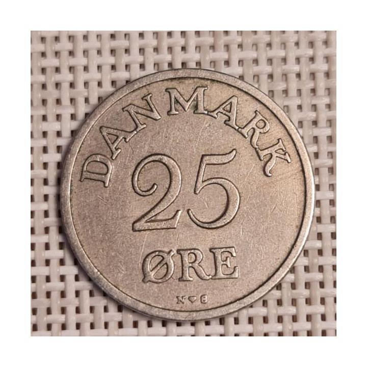 Denmark 25 Øre 1950 KM-842 VF