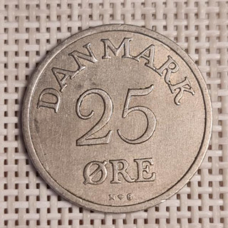 Denmark 25 Øre 1951 KM-842 VF