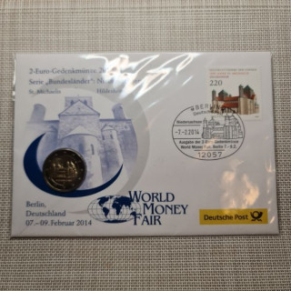 Germany 2 Euro 2014 A "Lower Saxony" Letter UNC
