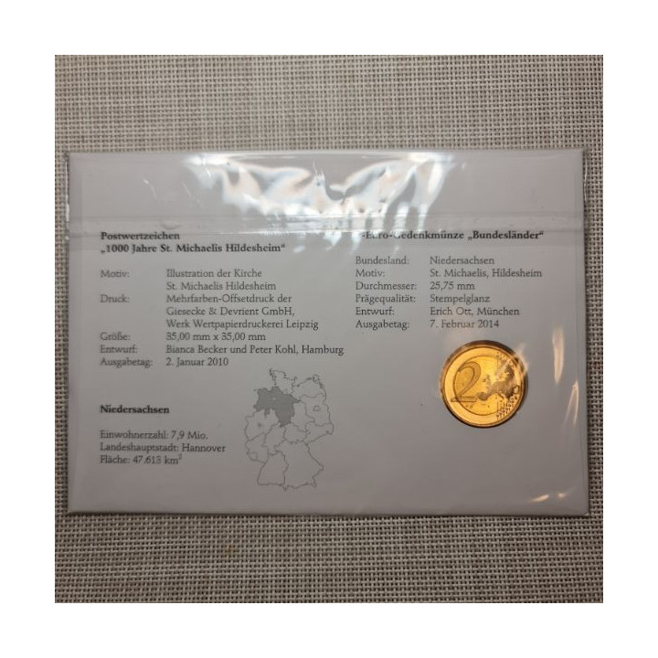 Germany 2 Euro 2014 A "Lower Saxony" Letter UNC