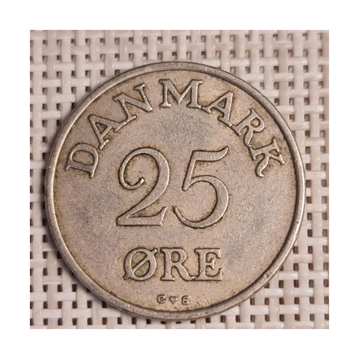 Denmark 25 Øre 1956 KM-842 VF