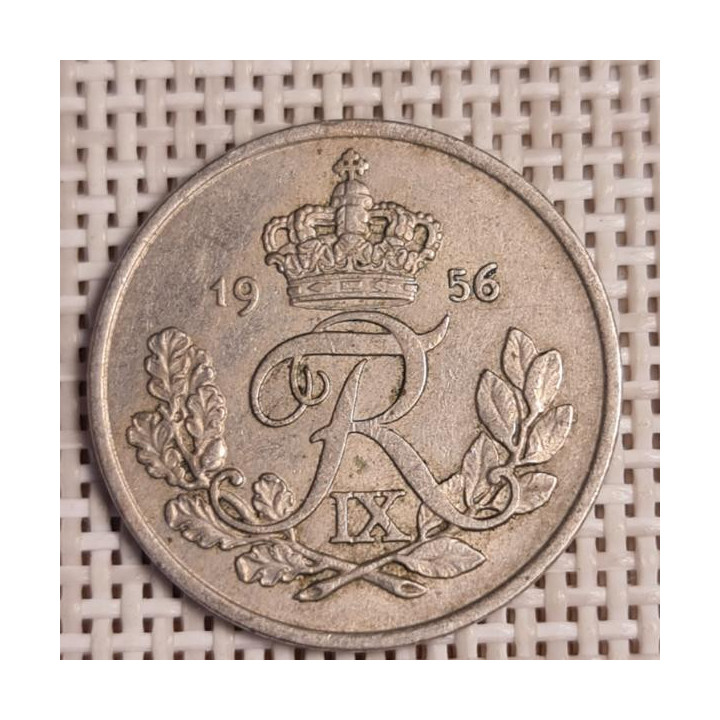 Denmark 25 Øre 1956 KM-842 VF