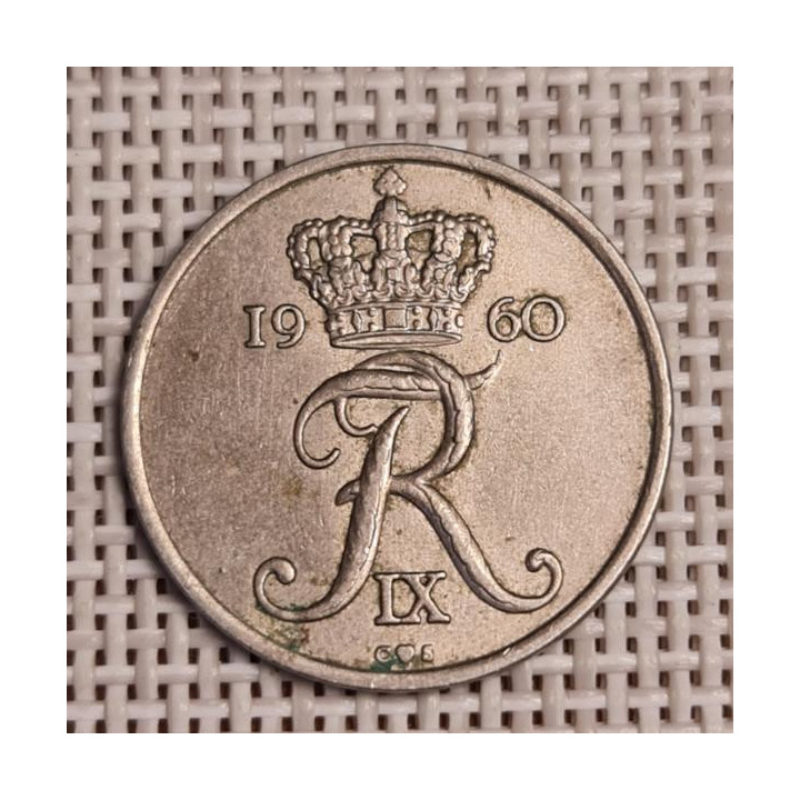 Denmark 25 Øre 1960 KM-850 VF