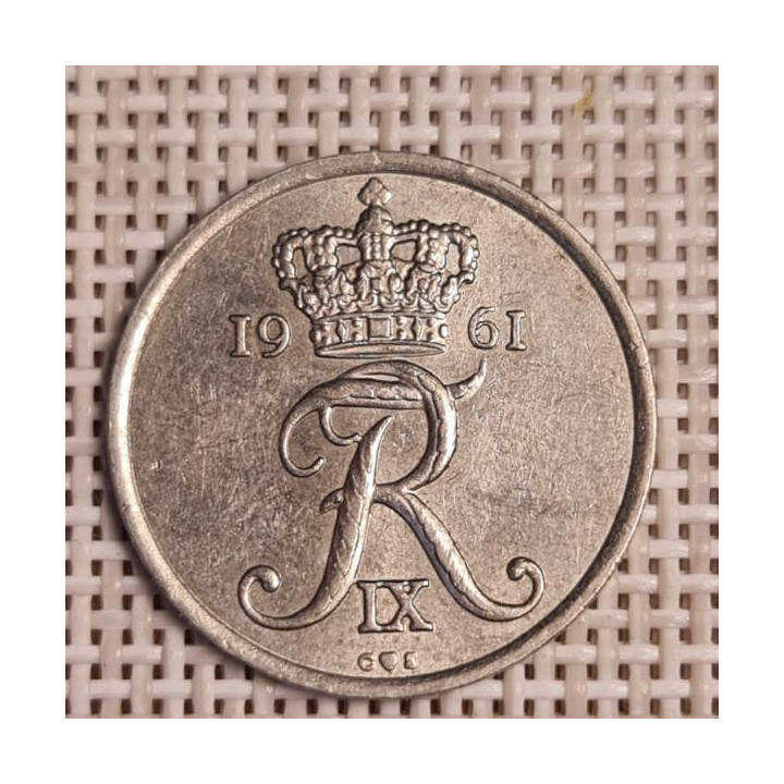 Denmark 25 Øre 1961 KM-850 VF