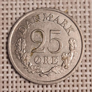 Denmark 25 Øre 1962 KM-850 VF