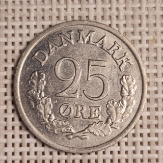 Denmark 25 Øre 1965 KM-850 VF