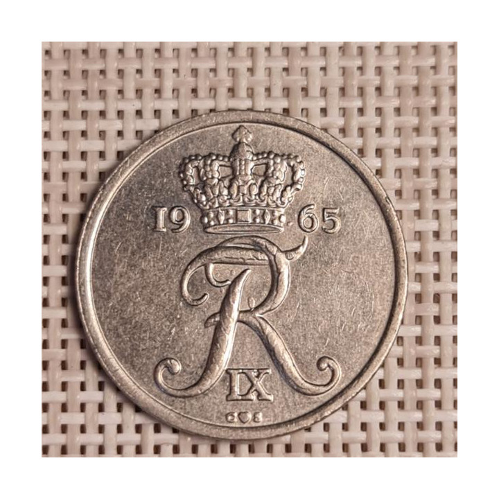 Denmark 25 Øre 1965 KM-850 VF