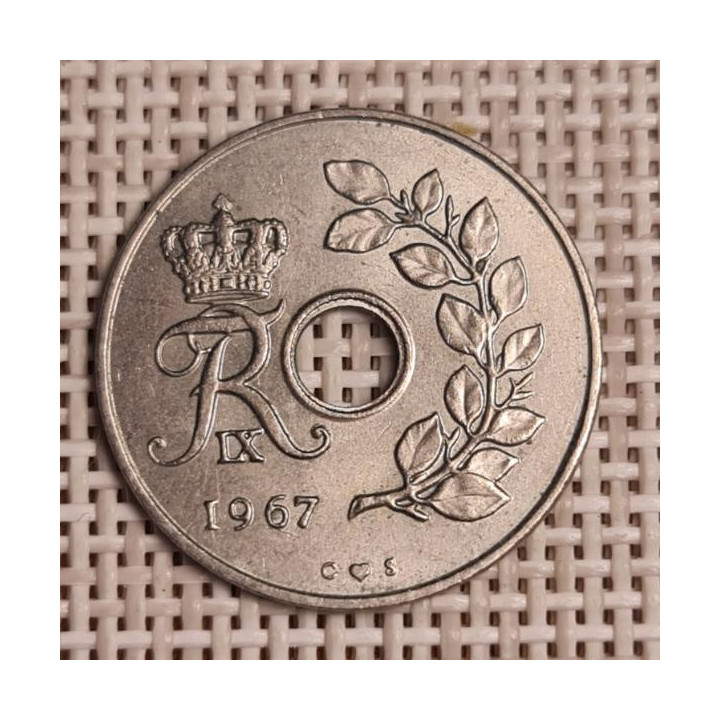 Denmark 25 Øre 1967 KM-855 VF