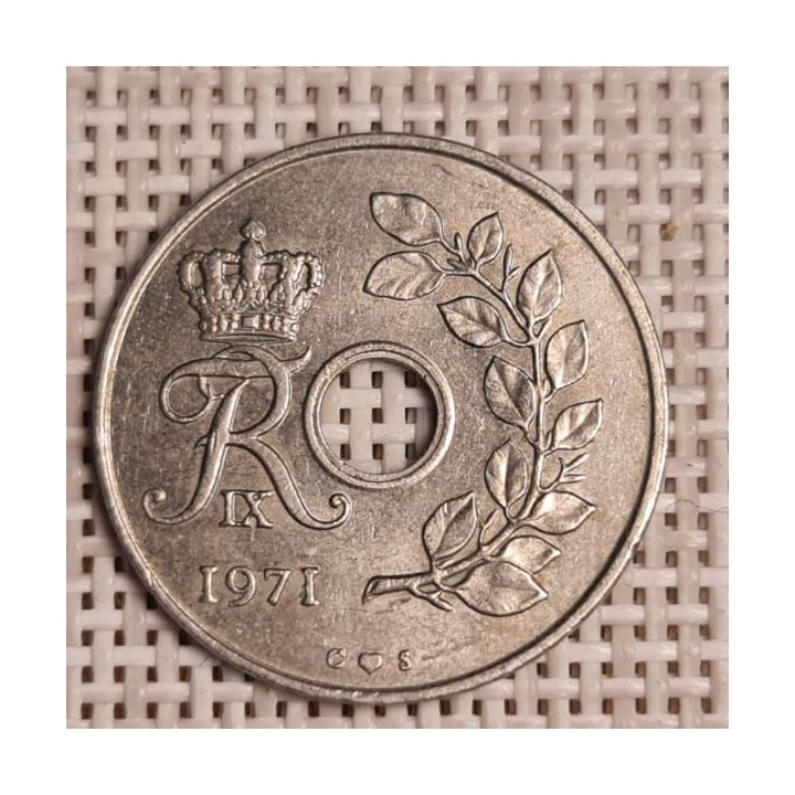 Denmark 25 Øre 1971 KM-855 VF