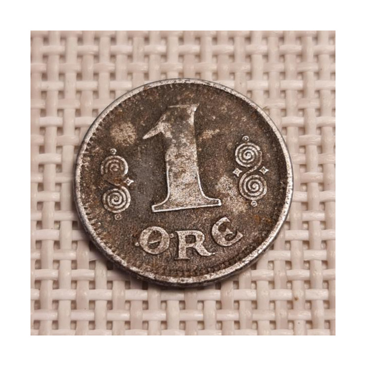 Denmark 1 Øre 1918 KM-812a VF