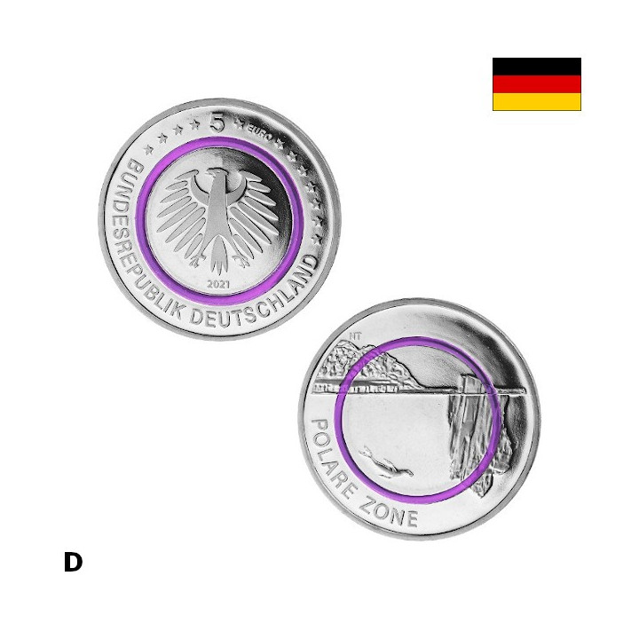 Germany 5 Euro 2021 D "Polar Zone" UNC
