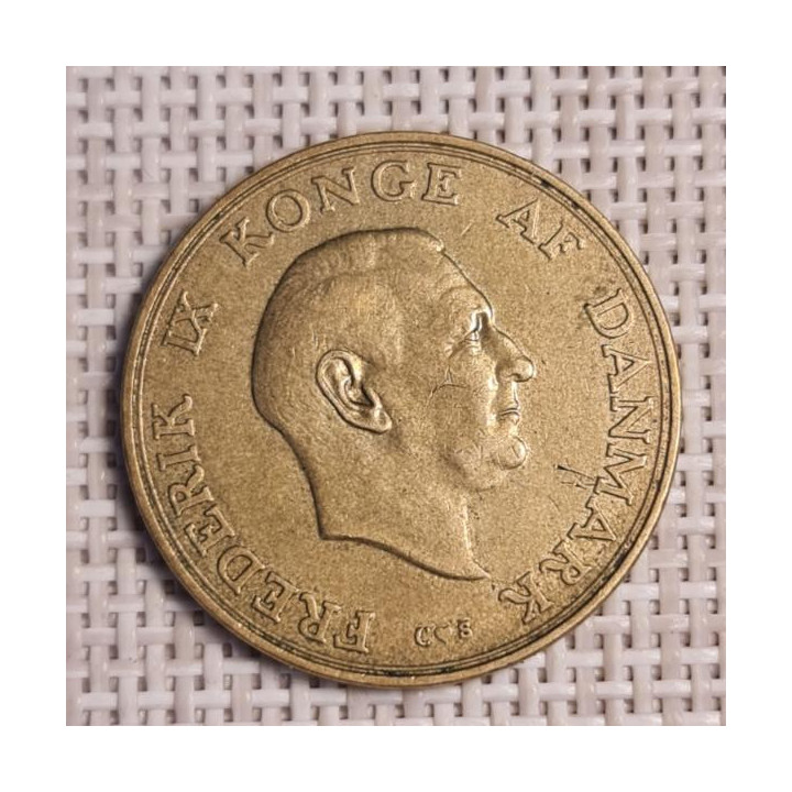 Denmark 1 Krone 1957 KM-837 VF