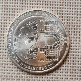 Germany 10 Euro 2003 "Gottfried Semper" KM-227 UNC