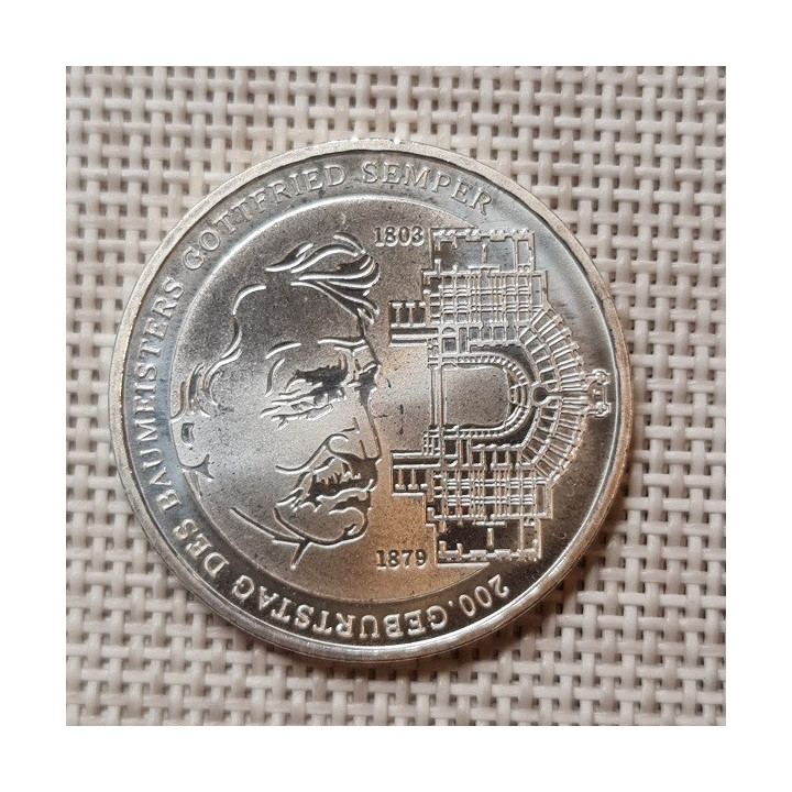 Germany 10 Euro 2003 "Gottfried Semper" KM-227 UNC