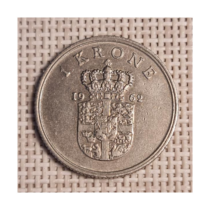 Denmark 1 Krone 1962 KM-851 VF