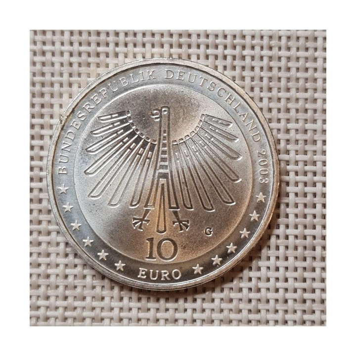 Germany 10 Euro 2003 "Gottfried Semper" KM-227 UNC